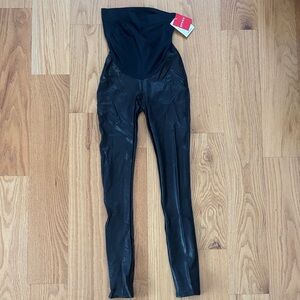 Spanx Mama Faux Leather Maternity Legging